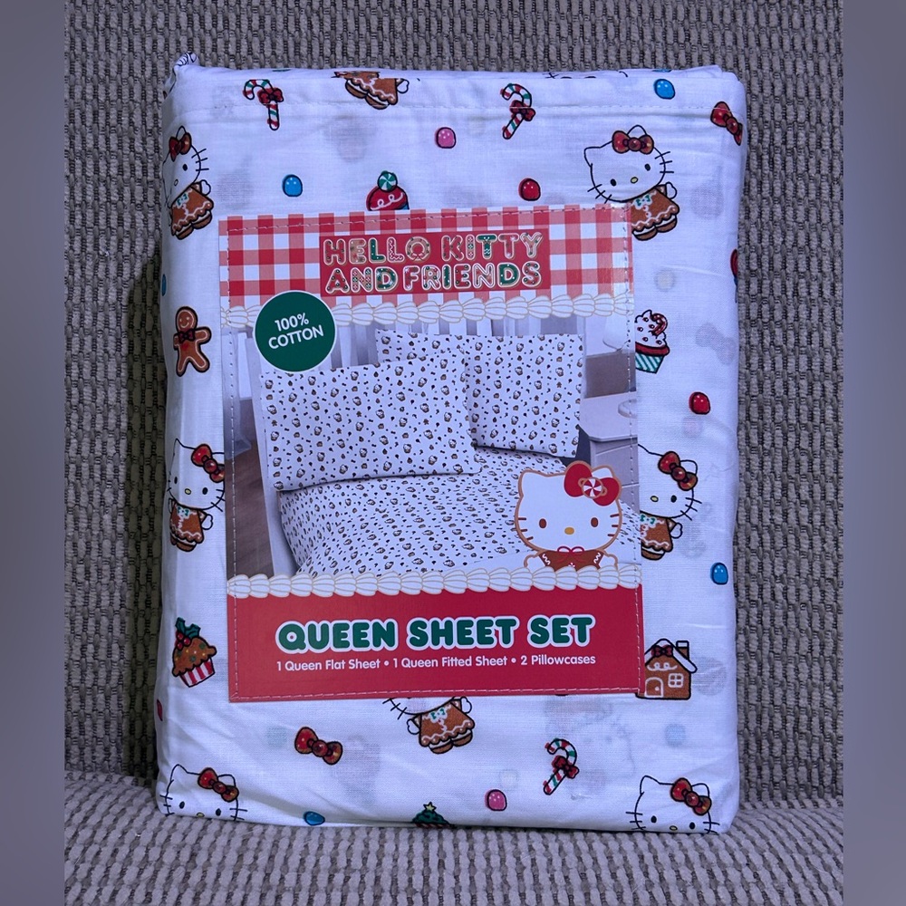 Hello Kitty Sweet Treats 4 Piece Queen Sheet Set Made By Sanrio NWTS